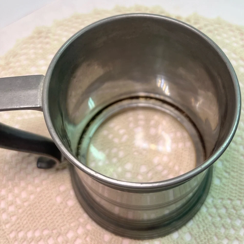 Antique Reed & Barton Pewter Tankard with Glass Base – Dated 1898